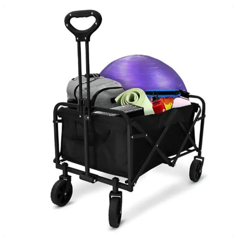 GENERICO - Carrito De Compras Plegable Ideal Para Camping Color Negro