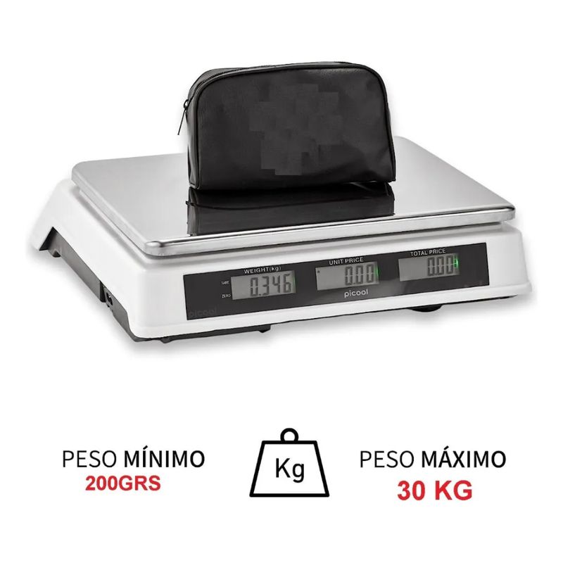 GENERICO - Balanza Digital Pesa Electrónica Con Bandeja 30kg
