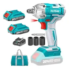 TOTAL TOOLS - Taladro Pistola Llave Impacto Y Atornillador 20v 2 Bat Total