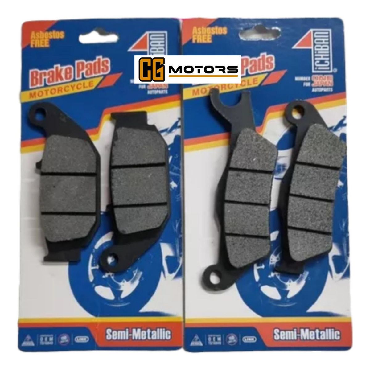 GENERICO - Pastilla Freno Del + Tras Honda Invicta 150 Modelo Antiguo
