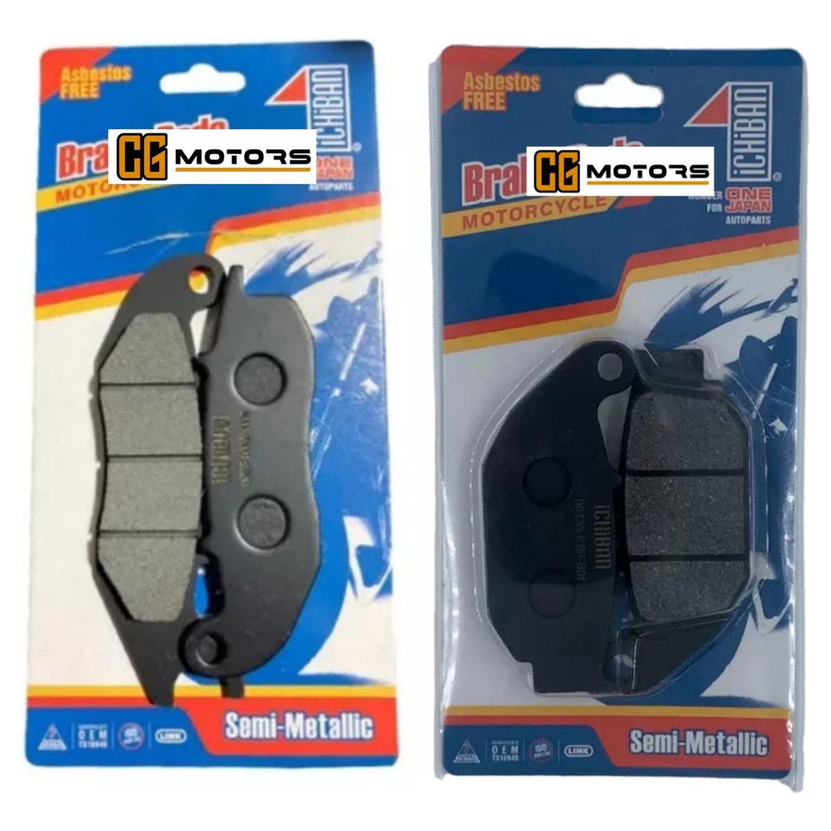 GENERICO - Pastillas Freno Del + Tras Honda New Invicta 150 Originales