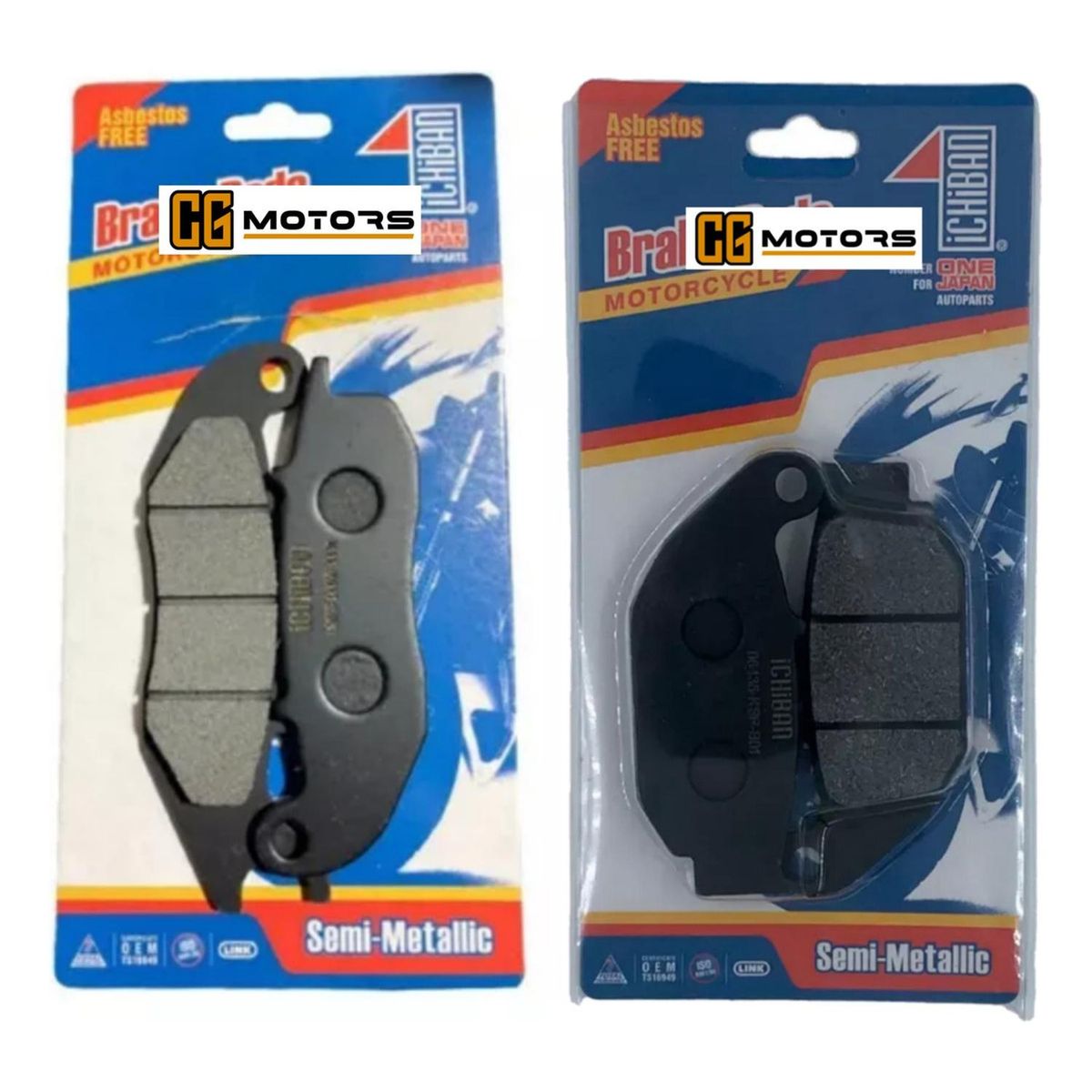 GENERICO - Pastillas Freno Del + Tras Honda New Invicta 150 Originales