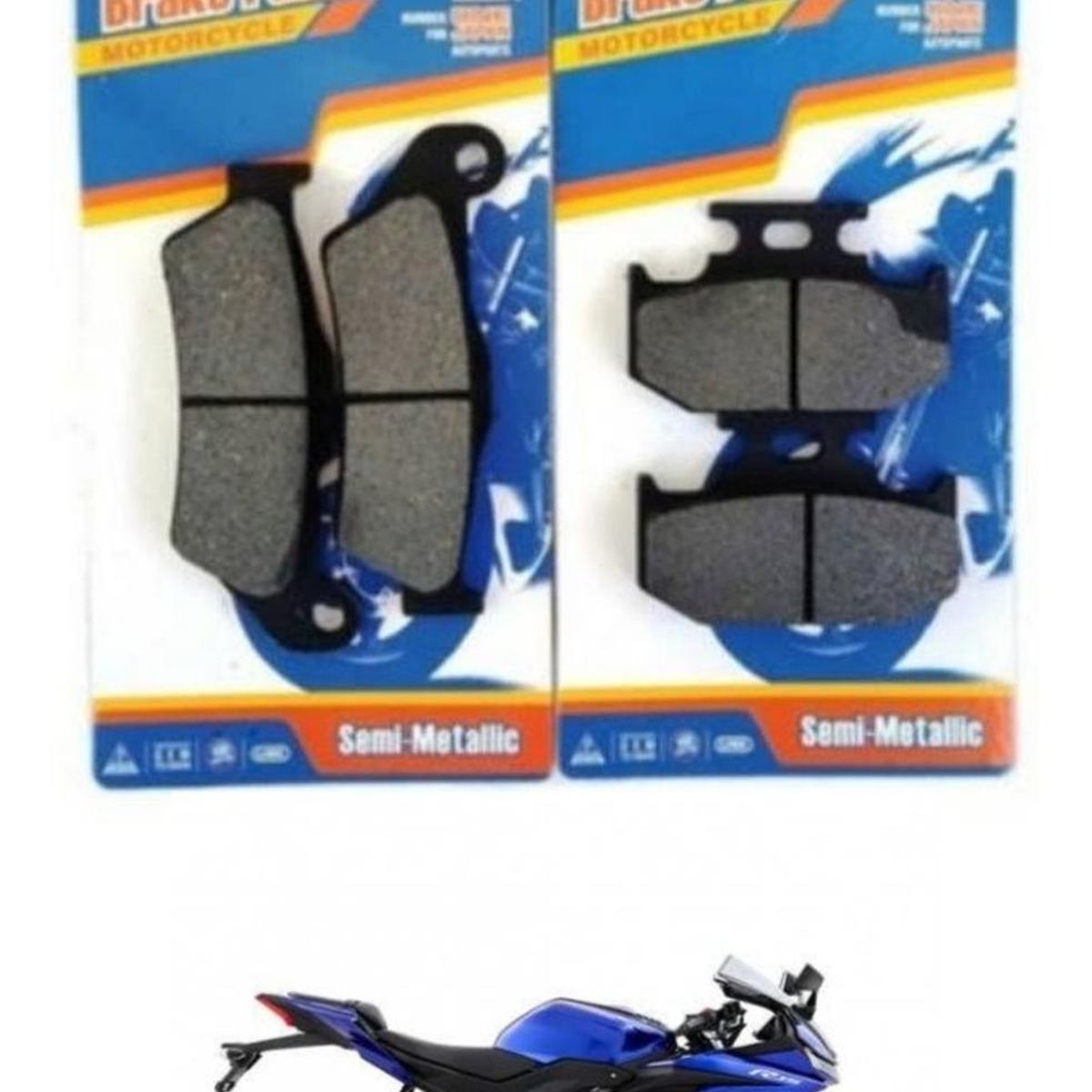 GENERICO - Pastillas De Freno Delanteras + Traseras Yamaha R15 V3 - V4