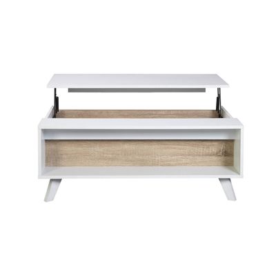 Imagen 2 del producto Mesa de Centro Elevable Aloria Nórdica Blanco Madera