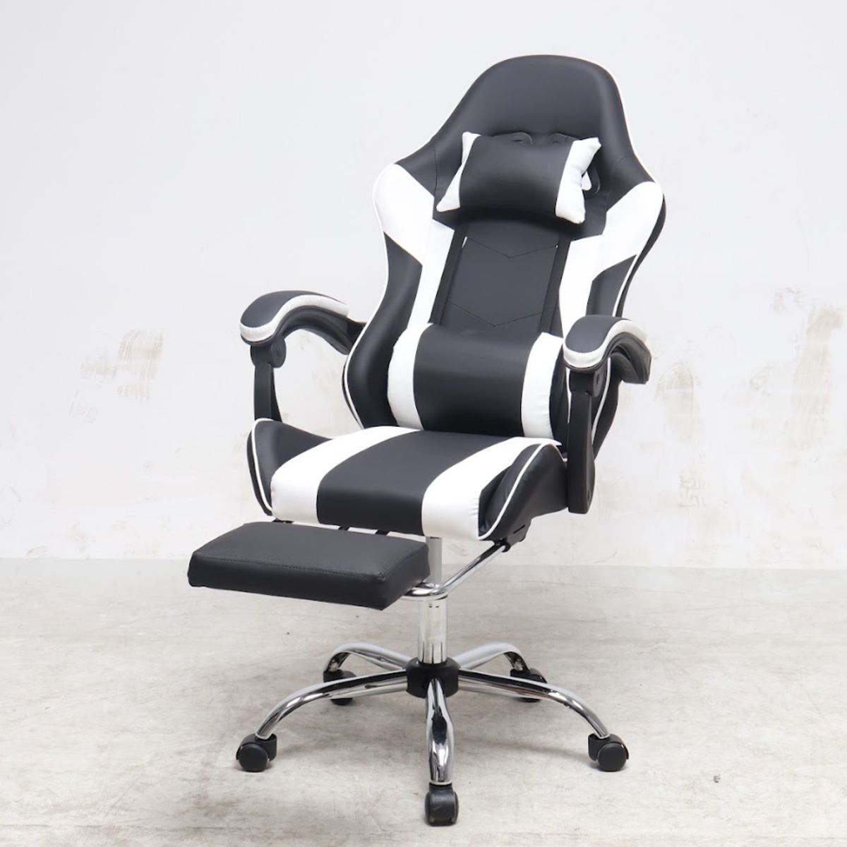 HOMEN - Silla Gamer Reclinable Home Office Blanca