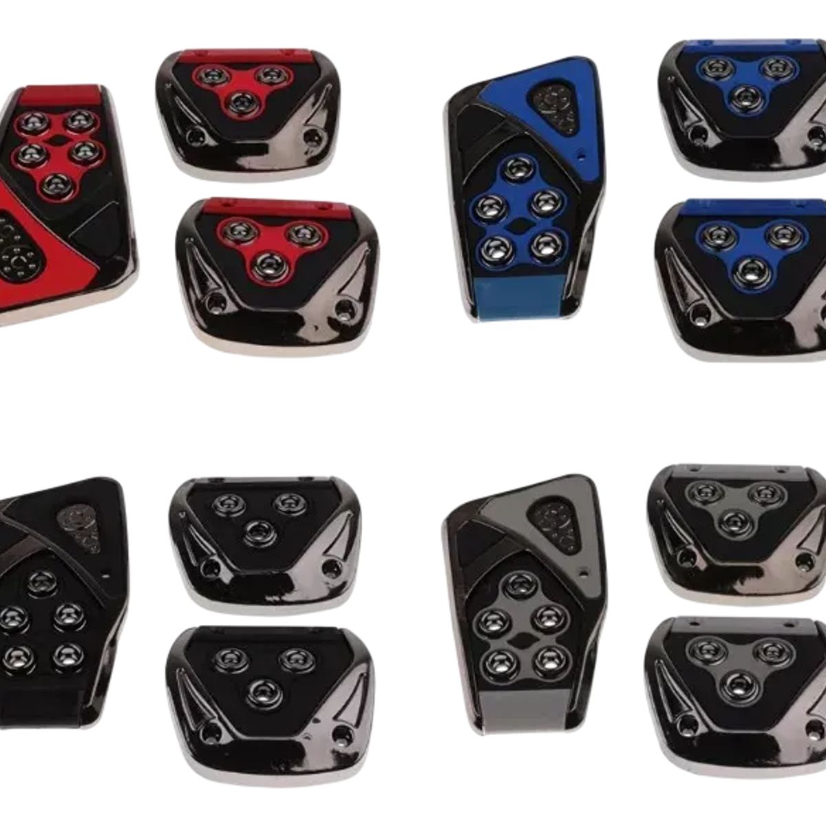 GENERICO - Set 3 Cubre Pedales Deportivo Tunning Racing Auto