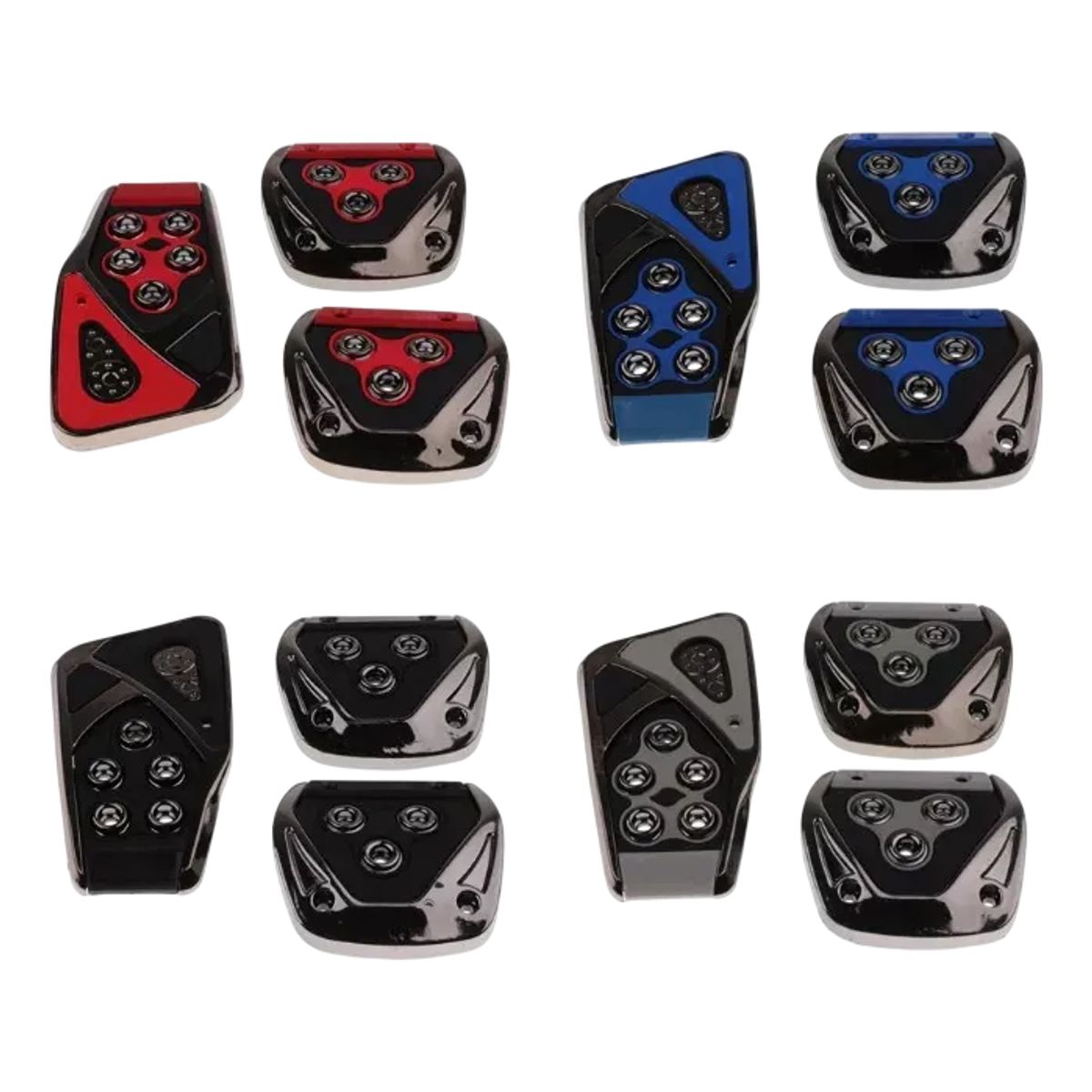 GENERICO - Set 3 Cubre Pedales Deportivo Tunning Racing Auto