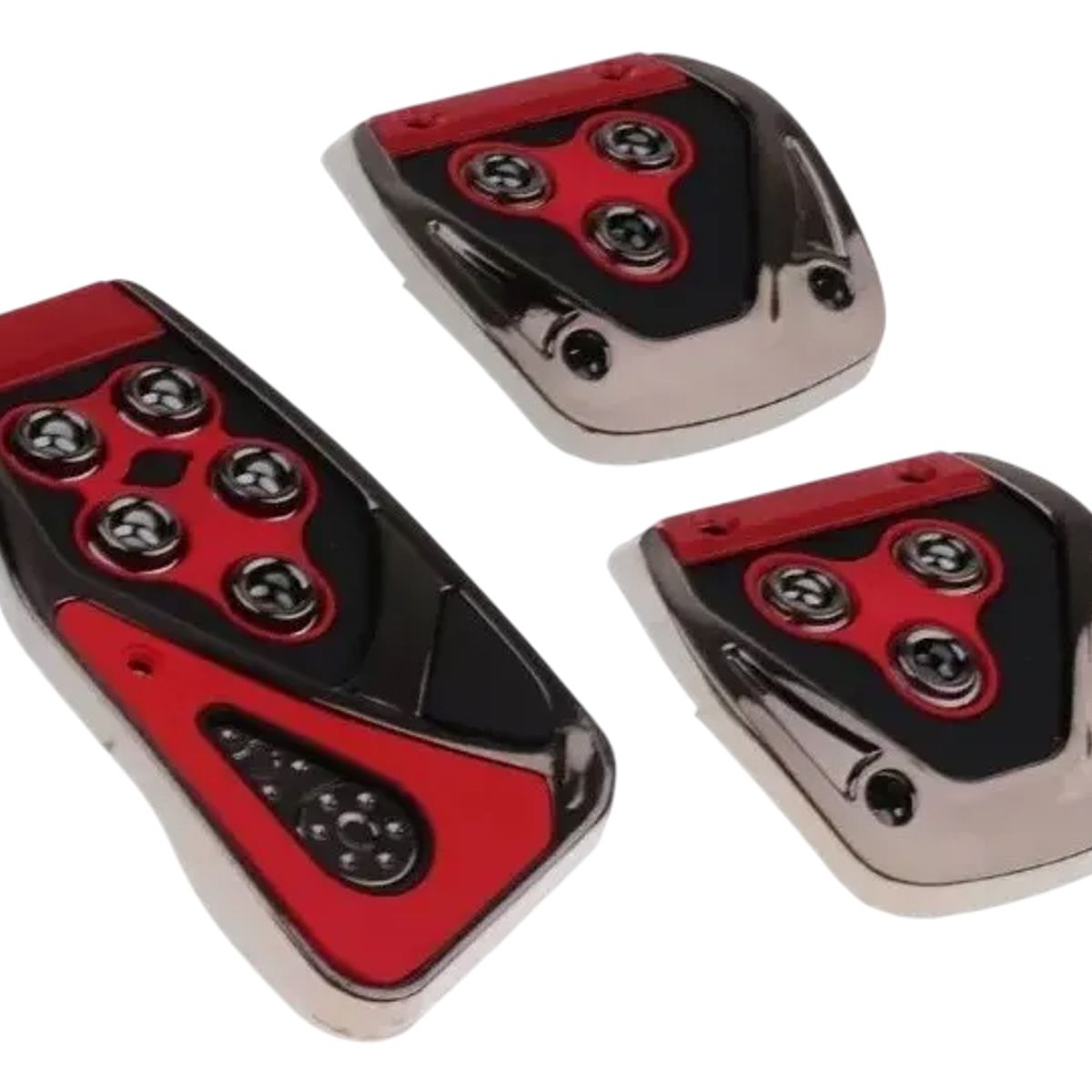 GENERICO - Set 3 Cubre Pedales Deportivo Tunning Racing Auto