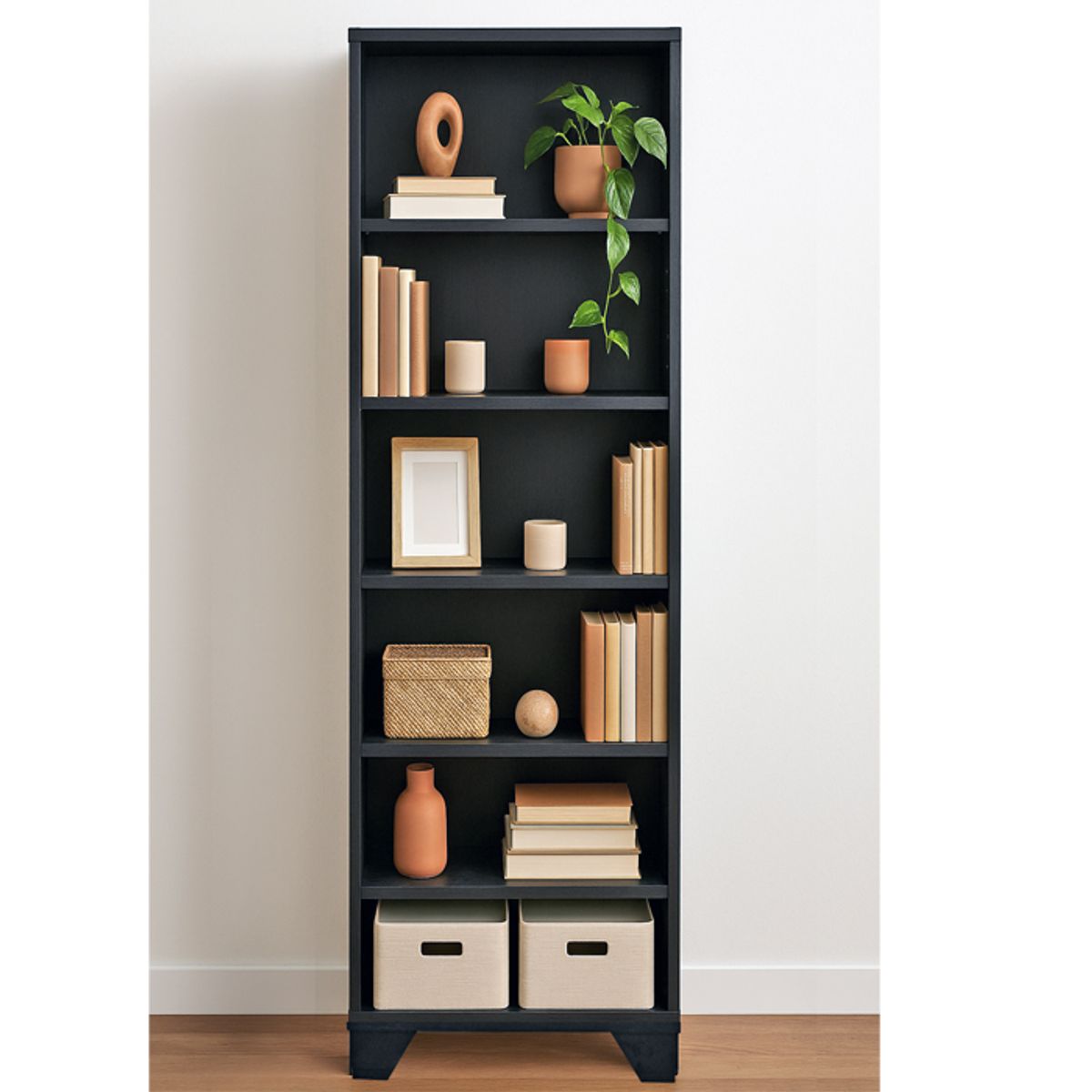 MSA MUEBLES SANTA ANA - Librero 1.2 Mt Negro