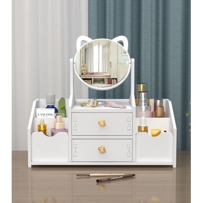 Imagen 2 del producto Organizador De Maquillaje Con Espejo Joyero Cosmetiquero Gato