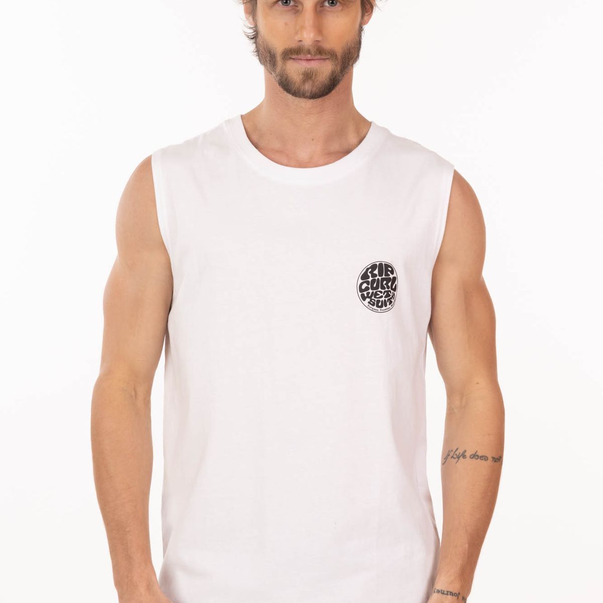 RIP CURL - Polera SM Reefcrest Blanco Hombre Rip Curl