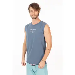 RIP CURL - Polera SM Splashzone Azul Hombre