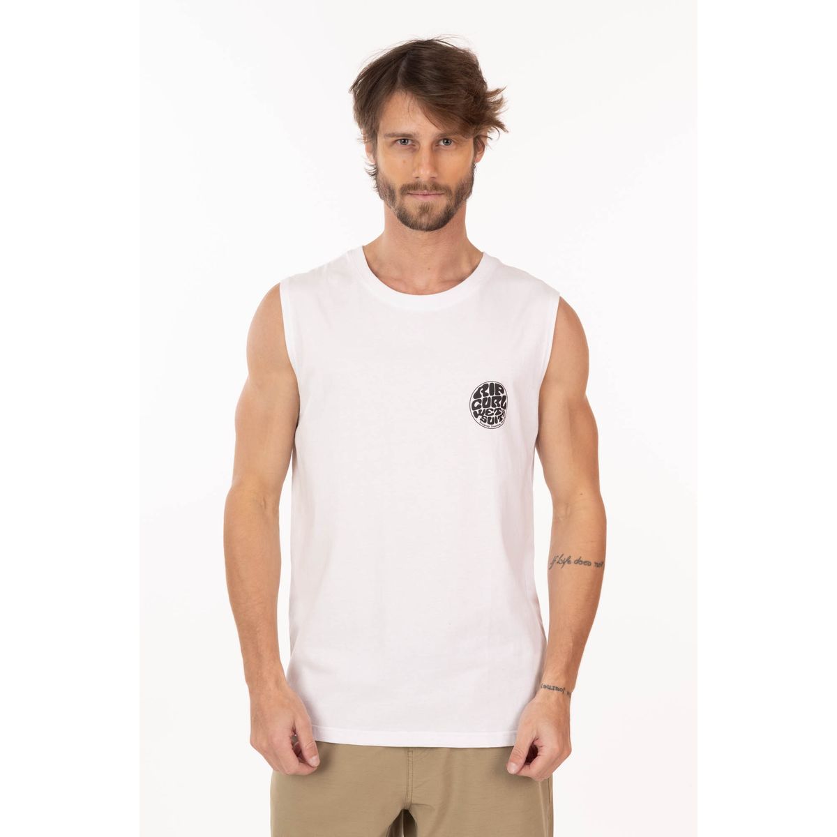 RIP CURL - Polera SM Reefcrest Blanco Hombre Rip Curl