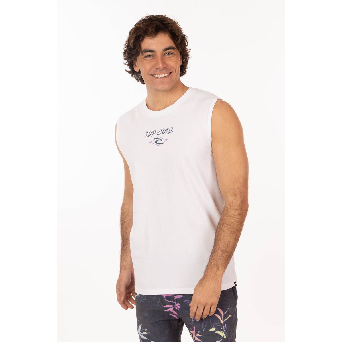 RIP CURL - Polera SM Splashzone Blanco Hombre Rip Curl