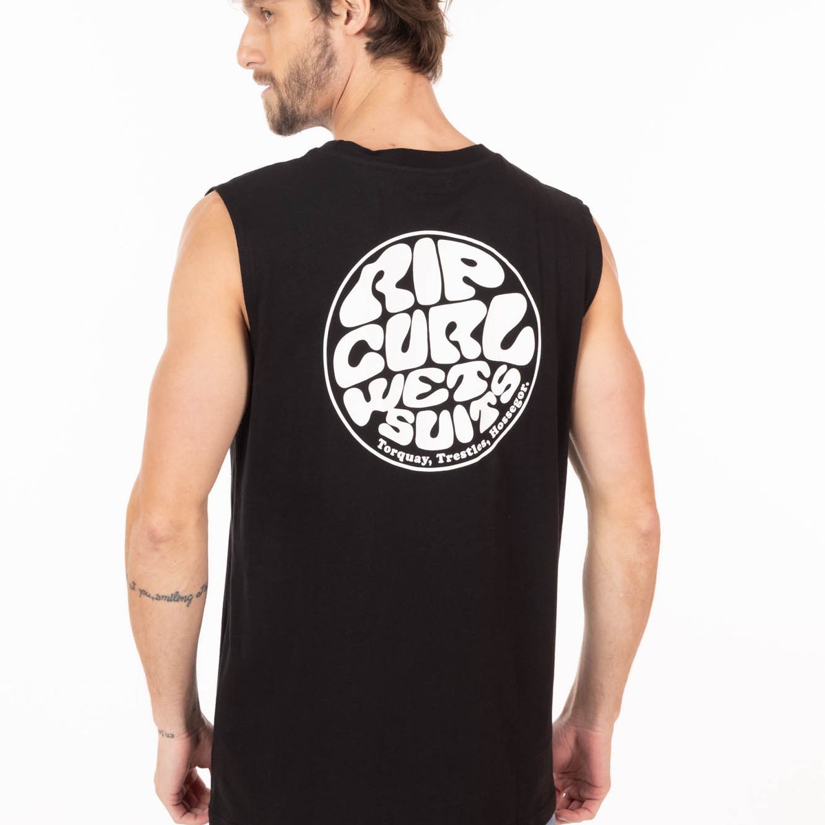 RIP CURL - Polera SM Reefcrest Negro Hombre Rip Curl