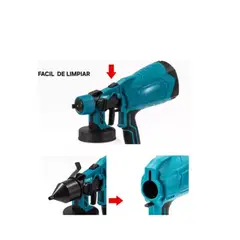GENERICO - Portatil Pulverizador Pintura Inalámbrico 1000ml 21v MD20000