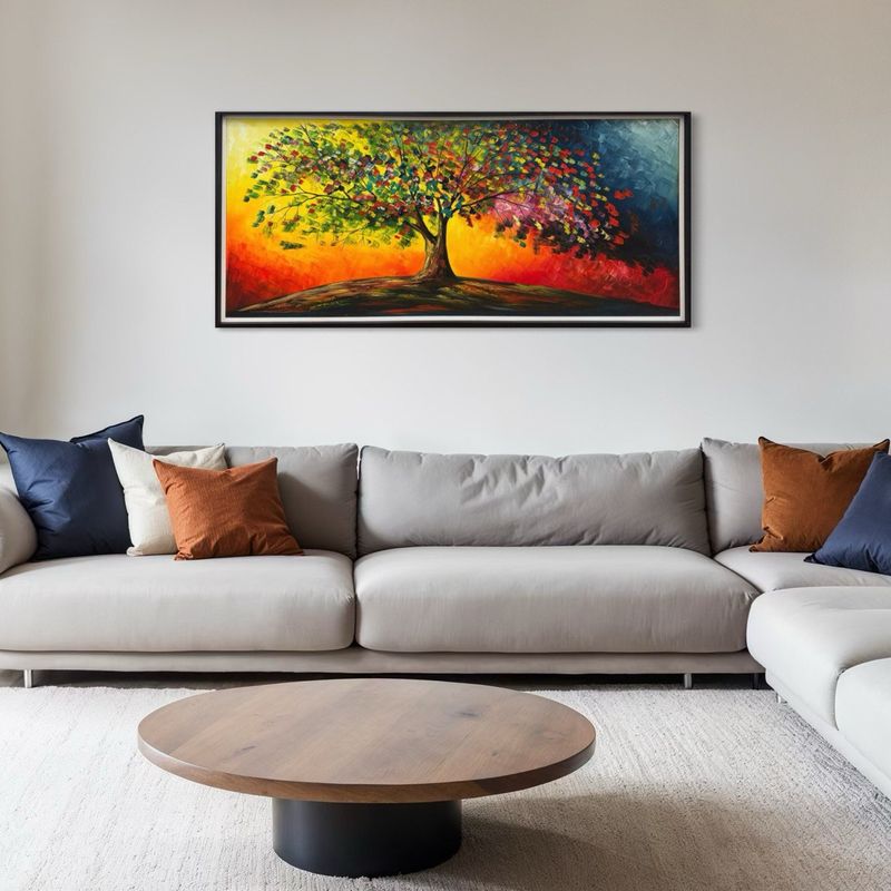 DEKAM DISEÑO - Cuadro Arbol de la Vida  Pintado Medida 186x86 cms