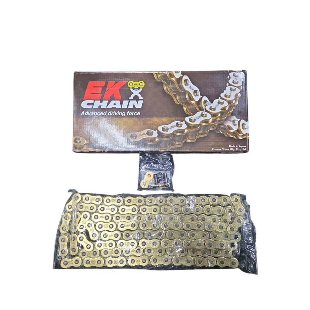 GENERICO - Cadena Reforzada Moto 525 x 130 c Qring Dorada EK