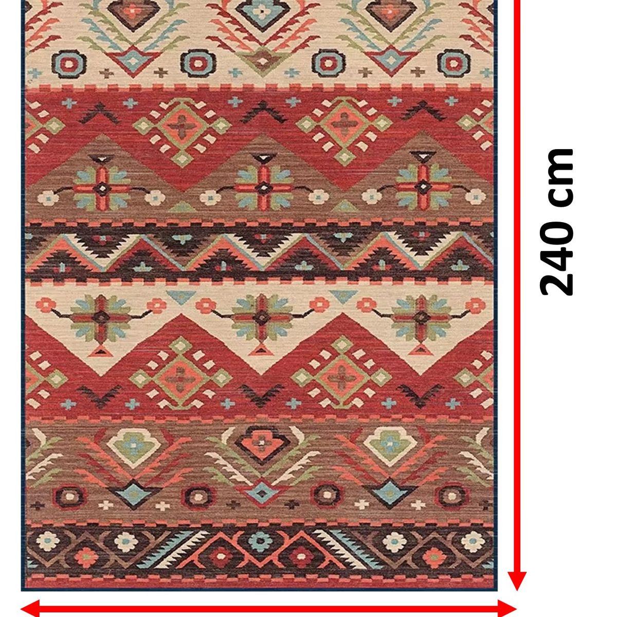 GENERICO - Alfombra rectangular 3D con diseño indio clásico de 200x240cm GS