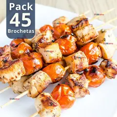 LINE - Pack 45 Piezas Brochetas Para Anticuchos Pinchos Bambú Palillos 35cm