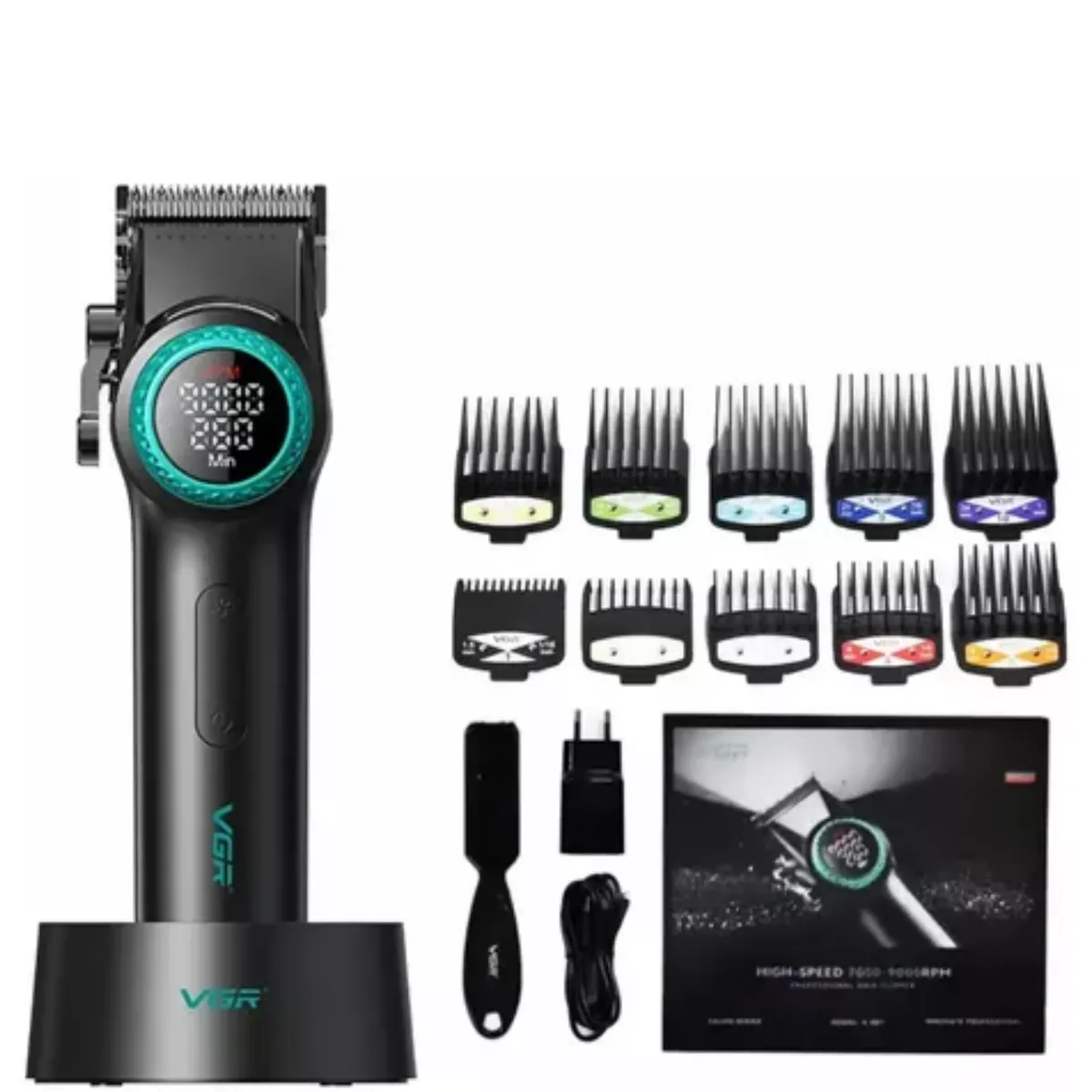 VGR - Cortapelo VGR001 clipper profesional inalámbrico Negro