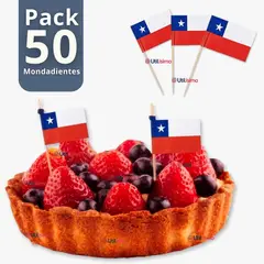 LINE - Pack 50 Mondadientes Pinchos Palillos Bandera De Chile