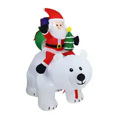 GENERICO - INFLABLE NAVIDEÑO VIEJITO PASCUERO Y OSO POLAR 210CM