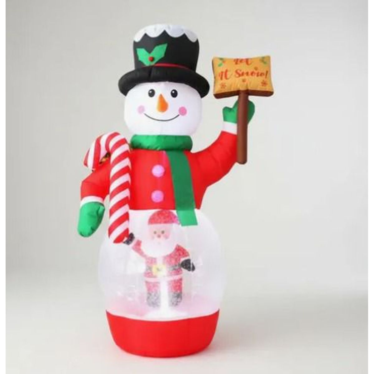 GENERICO - INFLABLE NAVIDEÑO MUÑECO CON ESFERA DE NIEVE 210CM