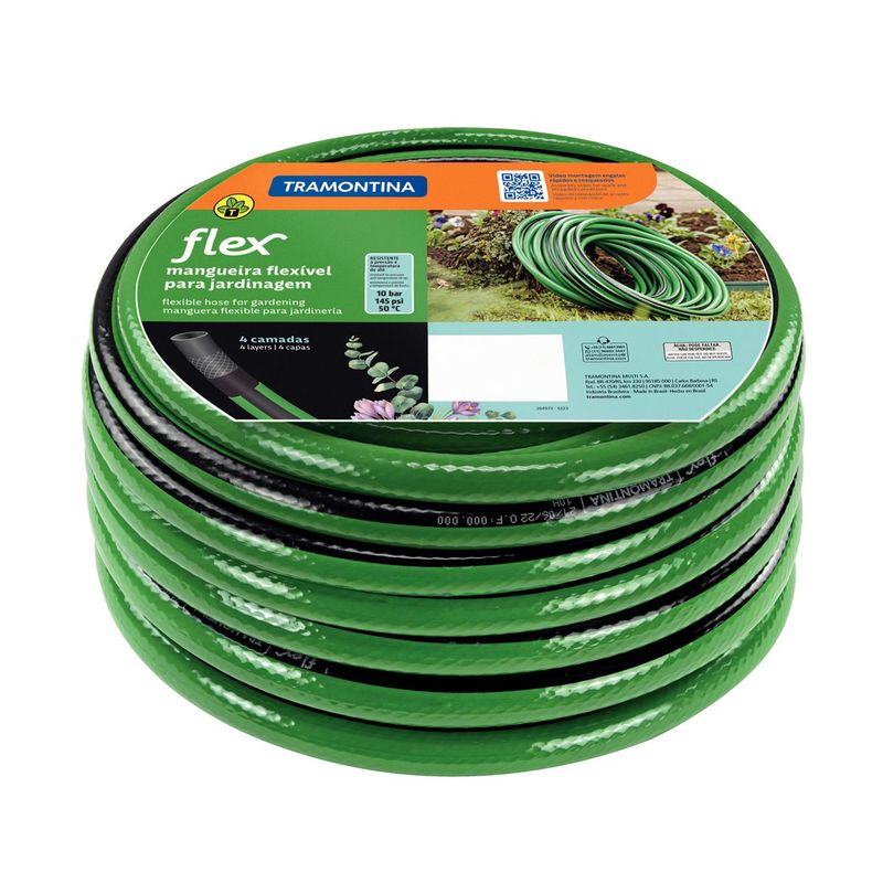 TRAMONTINA - Manguera Jard Flex Pvc Rayada 4 Capas 20M