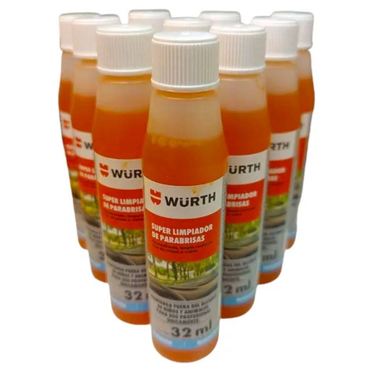 WURTH - Pack 10x Limpia Parabrisas 32ml Wurth Concentrado