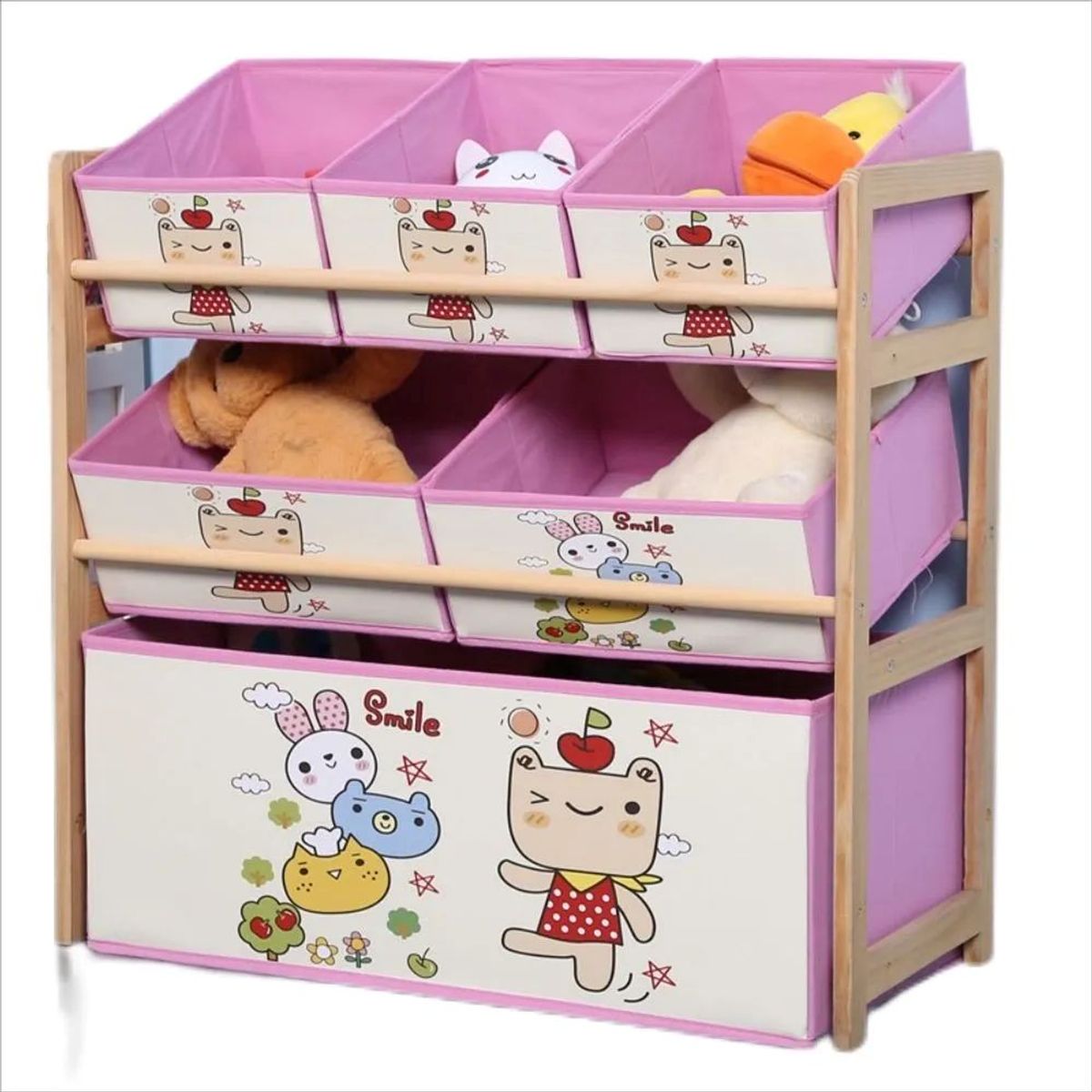 GENERICO - Estante Infantil Organizador De Juguetes Repisa 60x64x28 Cm Color Rosa