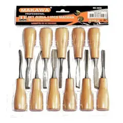 MAKAWA - Juego De Cinceles Para Tallar Madera Gubia 11 Piezas