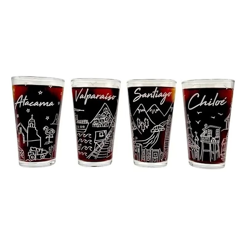 GLASSO - SET 4 VASOS CHILE COLLECTION GLASSO
