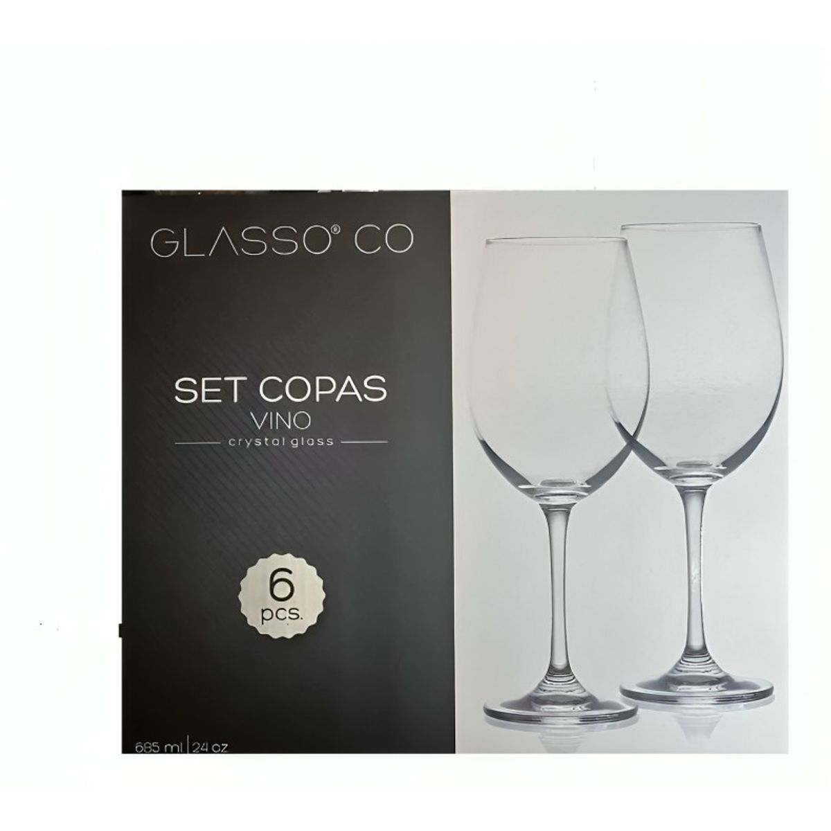 GLASSO - SET COPA DE VINO CRISTAL GLASSO