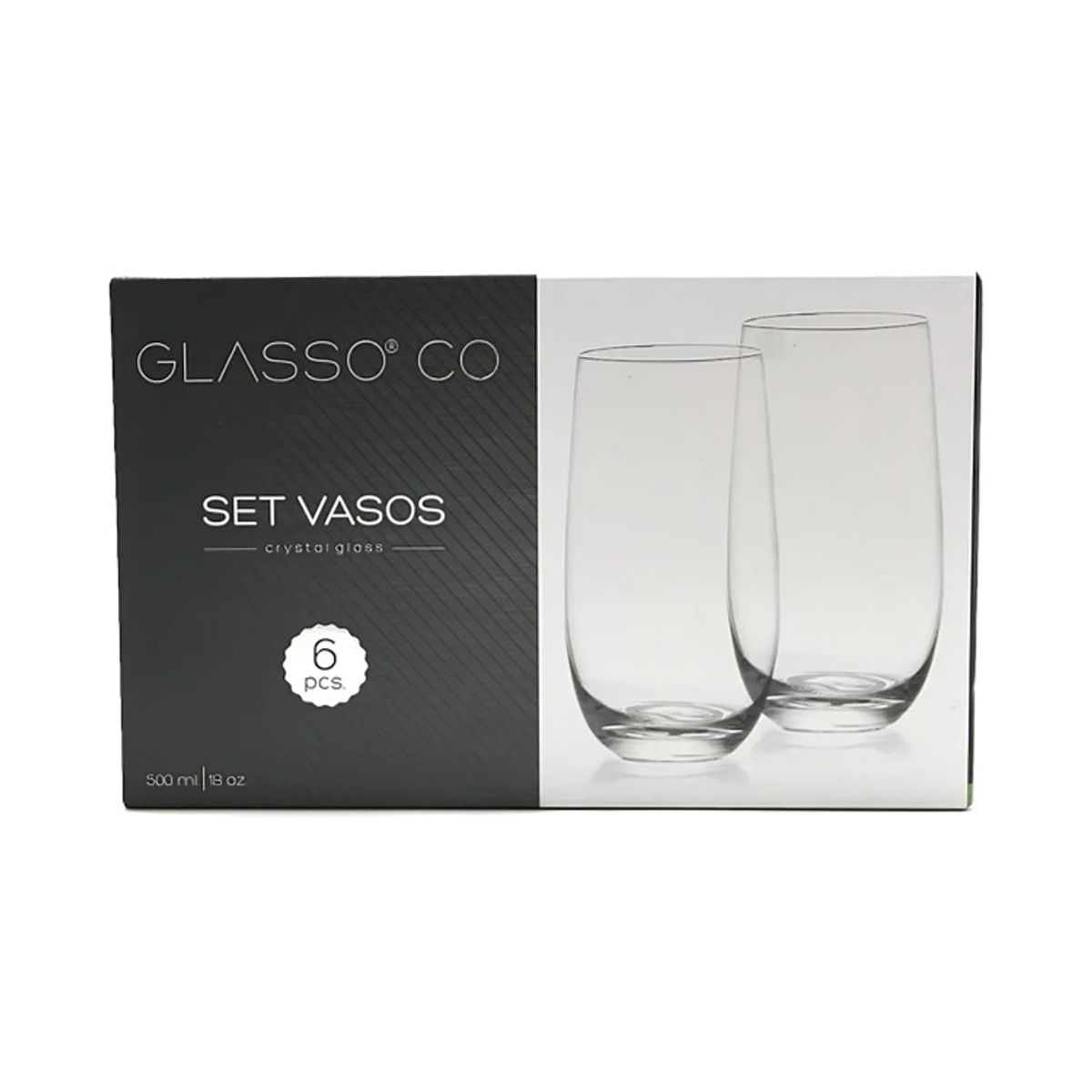GLASSO - SET VASO 500 ML CRISTAL GLASSO