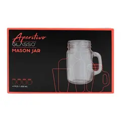 GLASSO - SET 4 VASOS MOJITO MASON