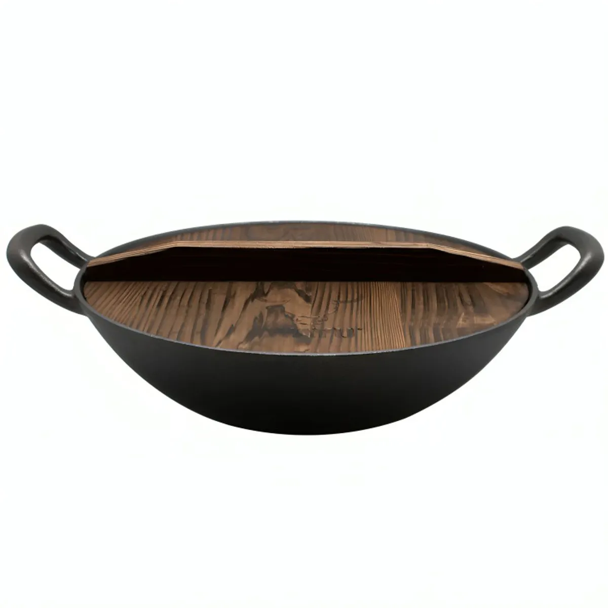 WAYU - Disco Iron Cast con Tapa de Madera Hierro Fundido Wayu