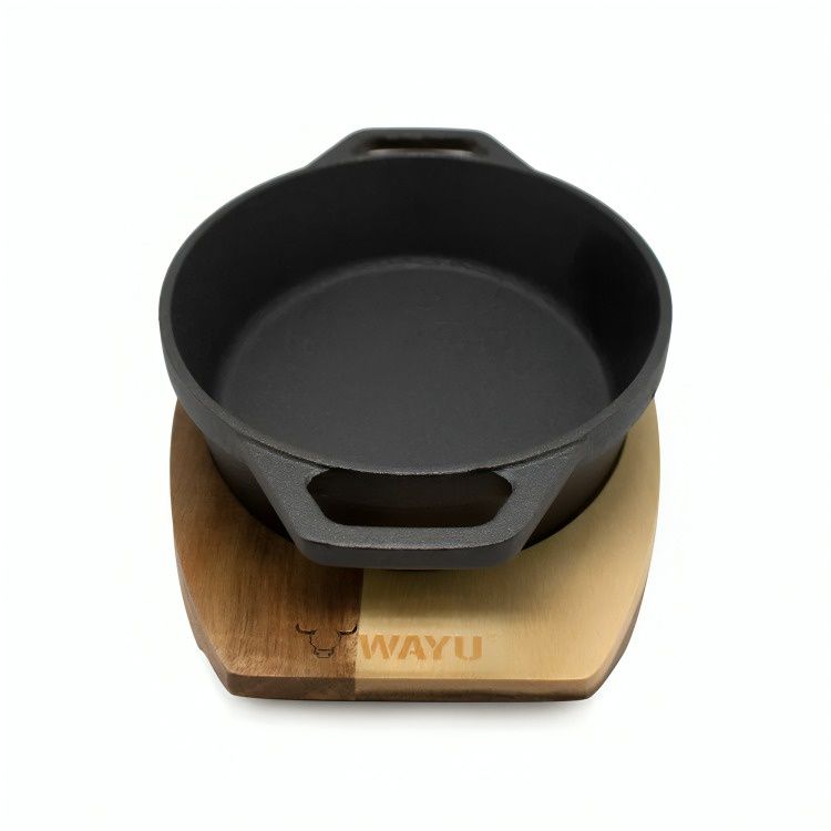 CASEROLA IRON CAST BASE MADERA