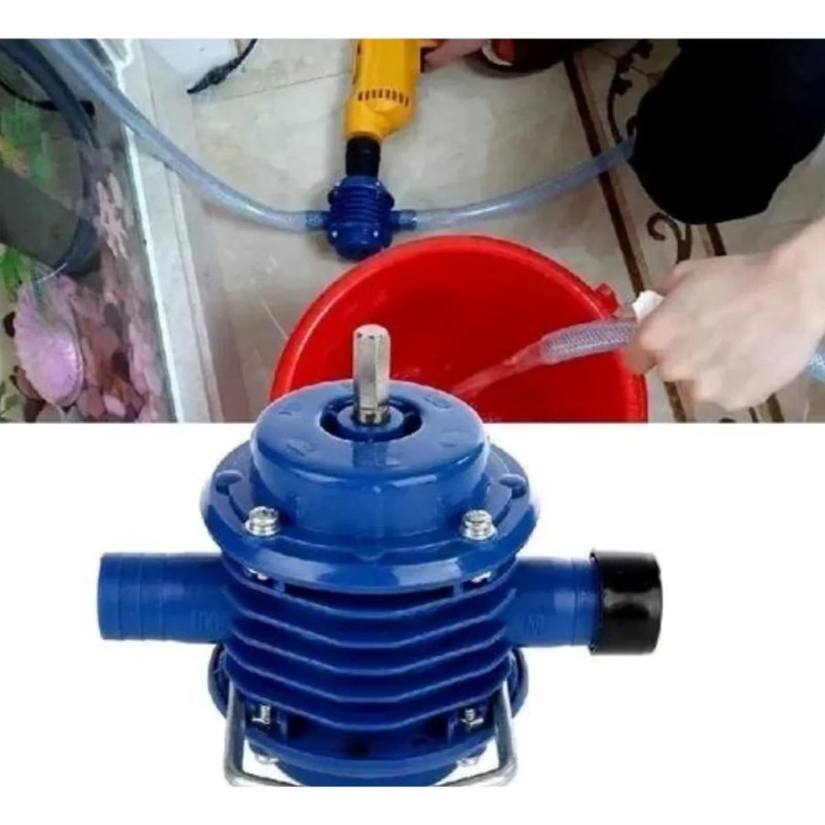 GENERICO - Bomba Agua De Taladro Manual Mini Autocebante Plástico