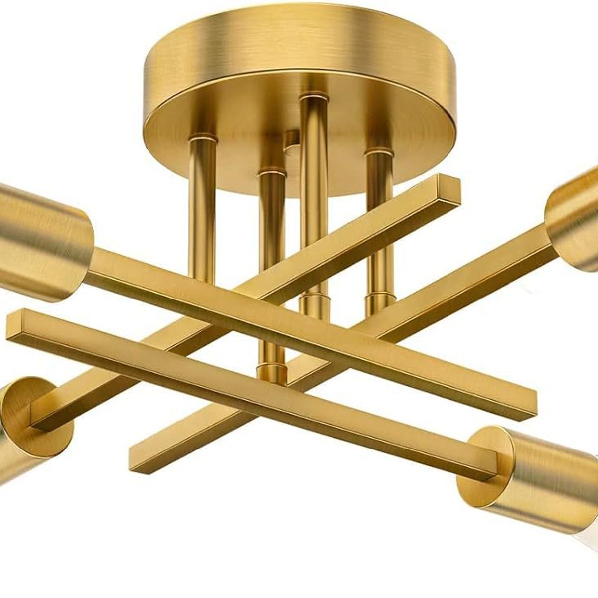 UMEXUS - Lámpara de Techo Metálica 4 Luces Cobre Moderna-Sin ampolleta
