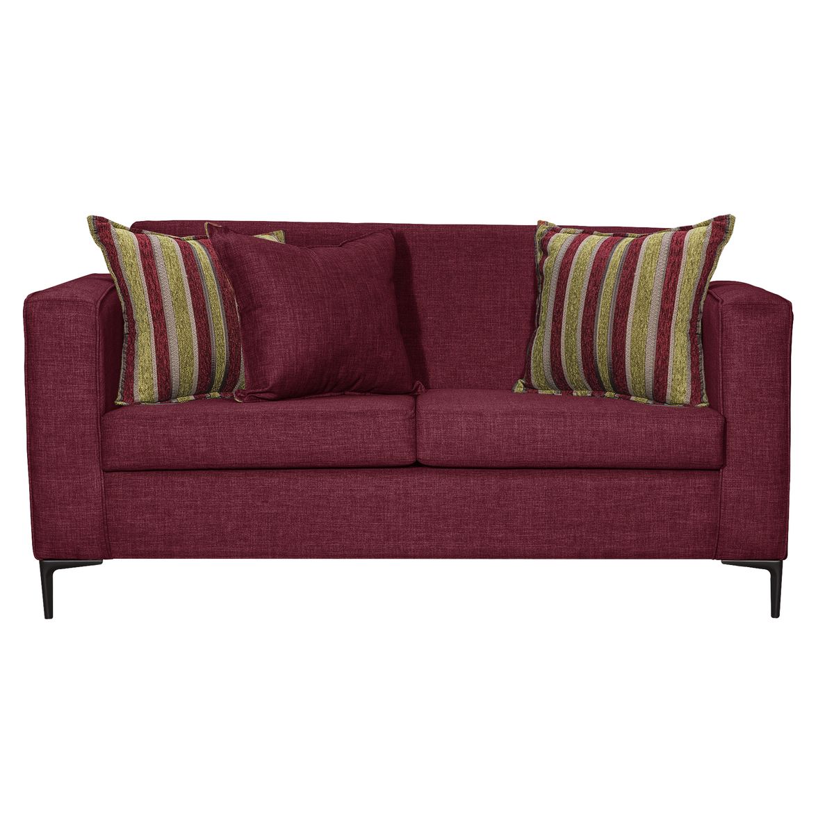 COLBOX - Sofá Clio 2C + 1 Pouf-Met Tela