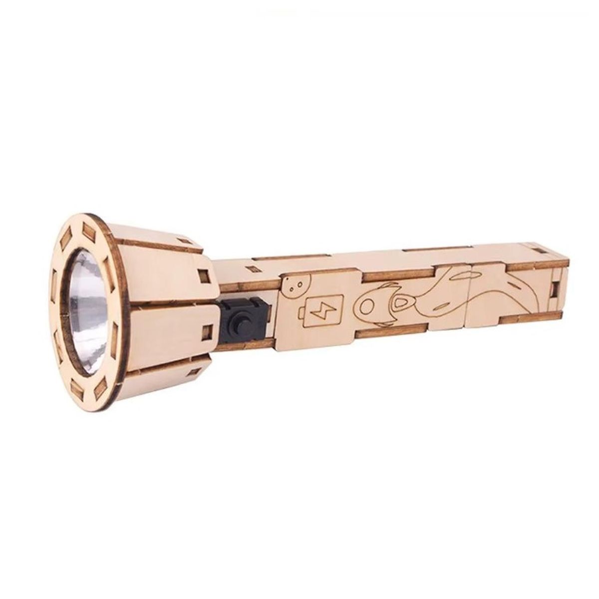 GENERICO - Linterna de juguete armable puzzle pintable