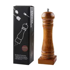 ATURE - Molinillo De Pimienta Manual De Madera Botella 8 Pulgadas