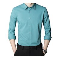 Camisa lisa de vestir para hombre