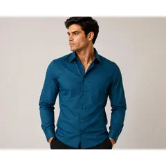 XPRESS RECHARGE - Camisa lisa de vestir para hombre