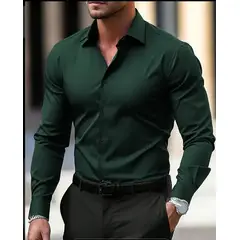 XPRESS RECHARGE - Camisa lisa de vestir para hombre