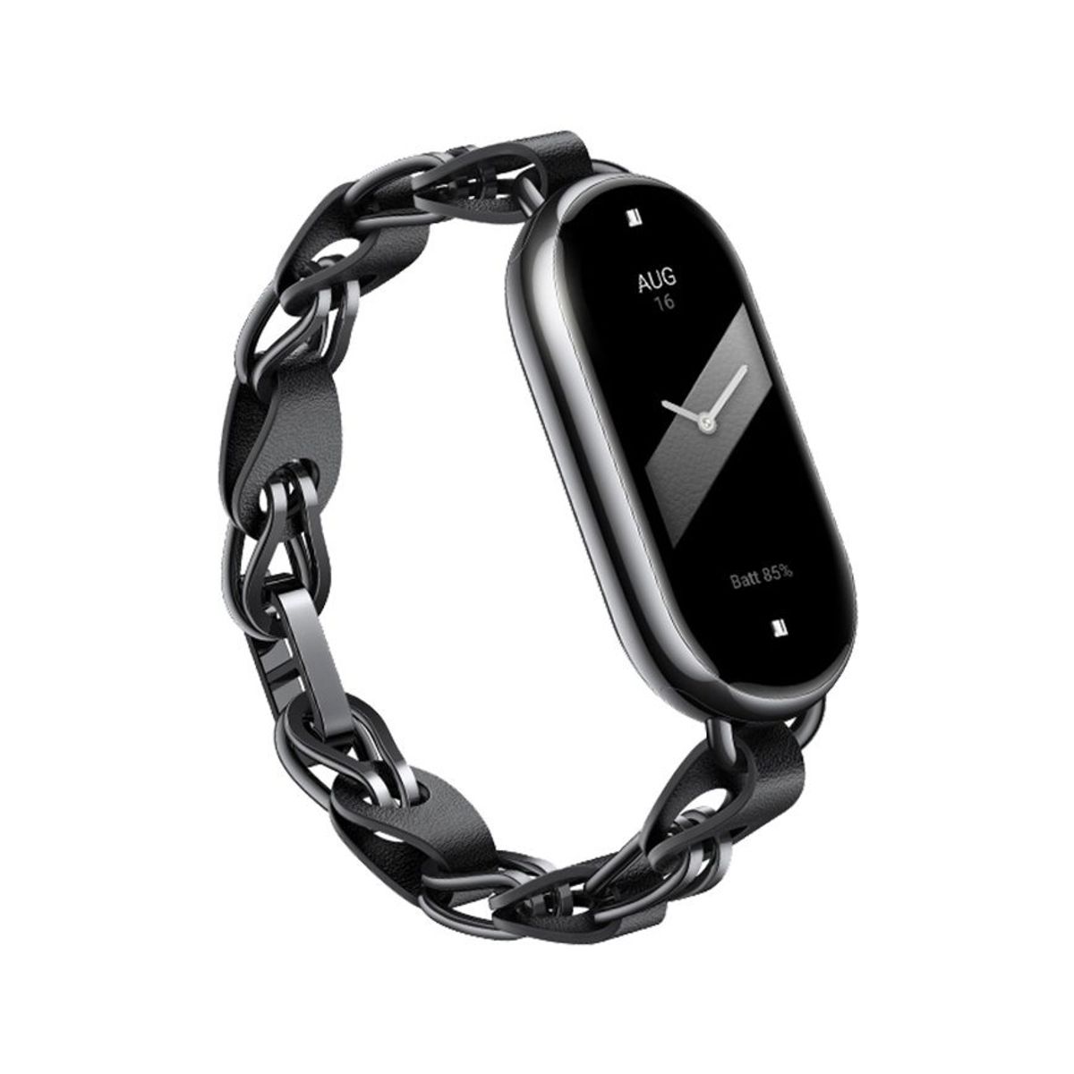 XIAOMI - Mi Band 8 pulsera de acero inoxidable de moda Negra