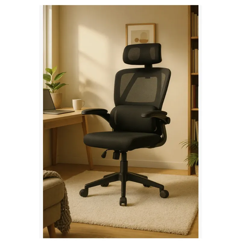 HOMER DESIGN - Silla Ergonómica Oficina Soporte Lumbar Ajustable Giratorio