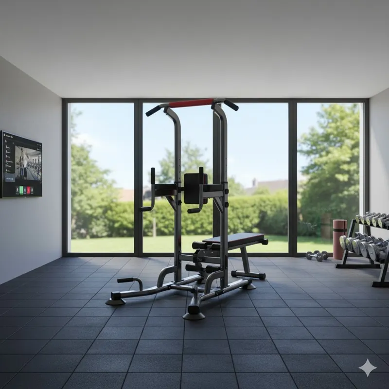 SPACE HOME - Power Tower Profesional 4 en 1 Gimnasio Completo para Casa