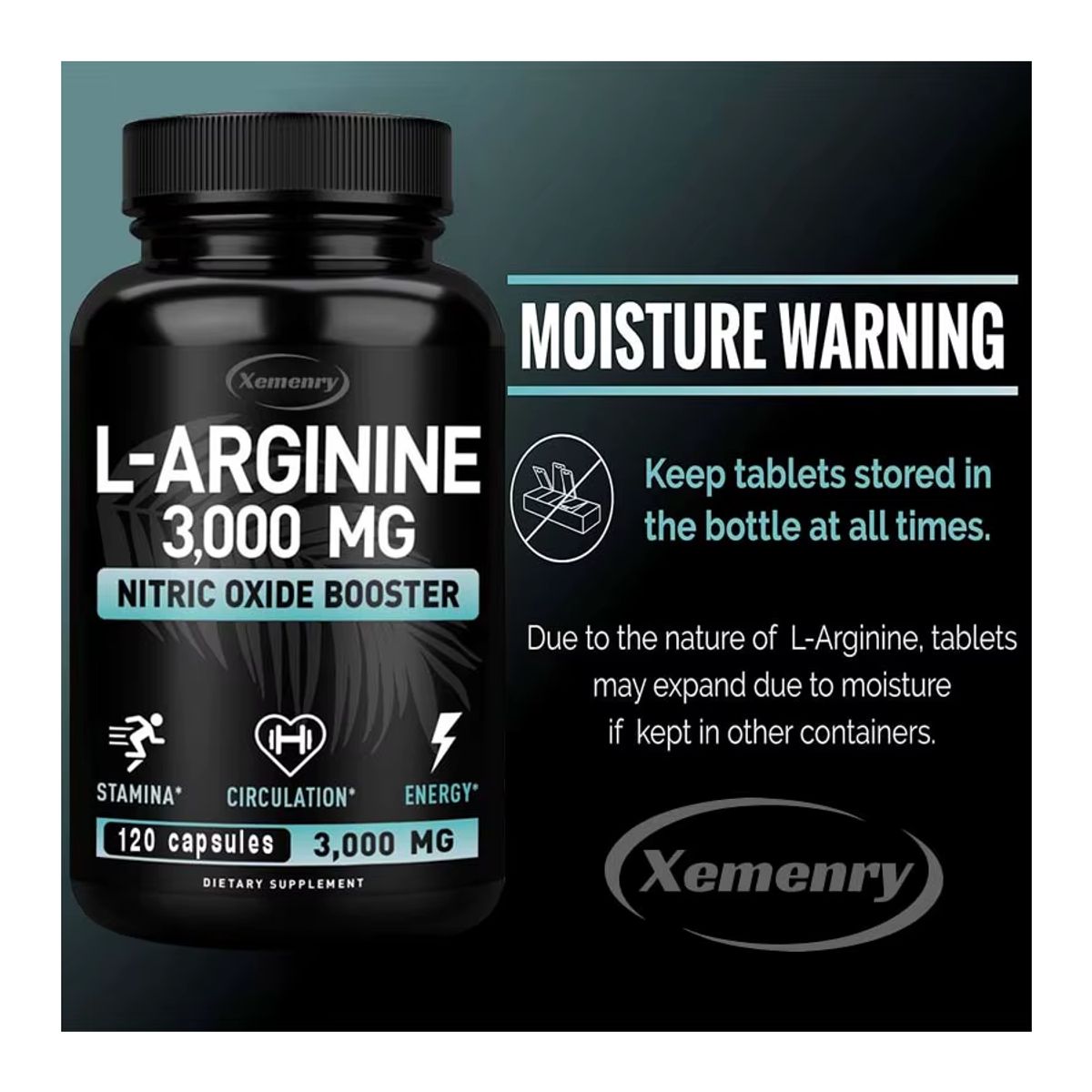 GENERICO - Arginina 3000 Aumento Oxido Nitrico L-arginina 120 Caps